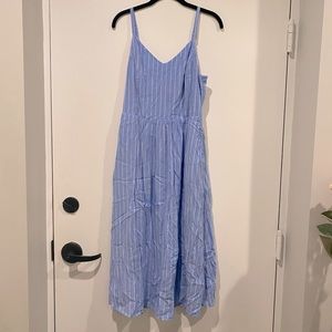 OLD NAVY blue and white striped dress